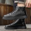 Retro Ankle Boots For Men High-top Men Leather Shoes  Non-Slip Motorcycle Boots Fashion Men Boots Formal Casual Shoe