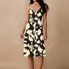 Women's Spaghetti Strap Backless Bow Loose Casual Beach Holiday Dress Sundress
