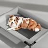 Breathable Raised Dog Bed Outdoor Cooling Pet Cot With L Shape Pillow Steel Frame Chew Resistant Washable For Medium Dog
