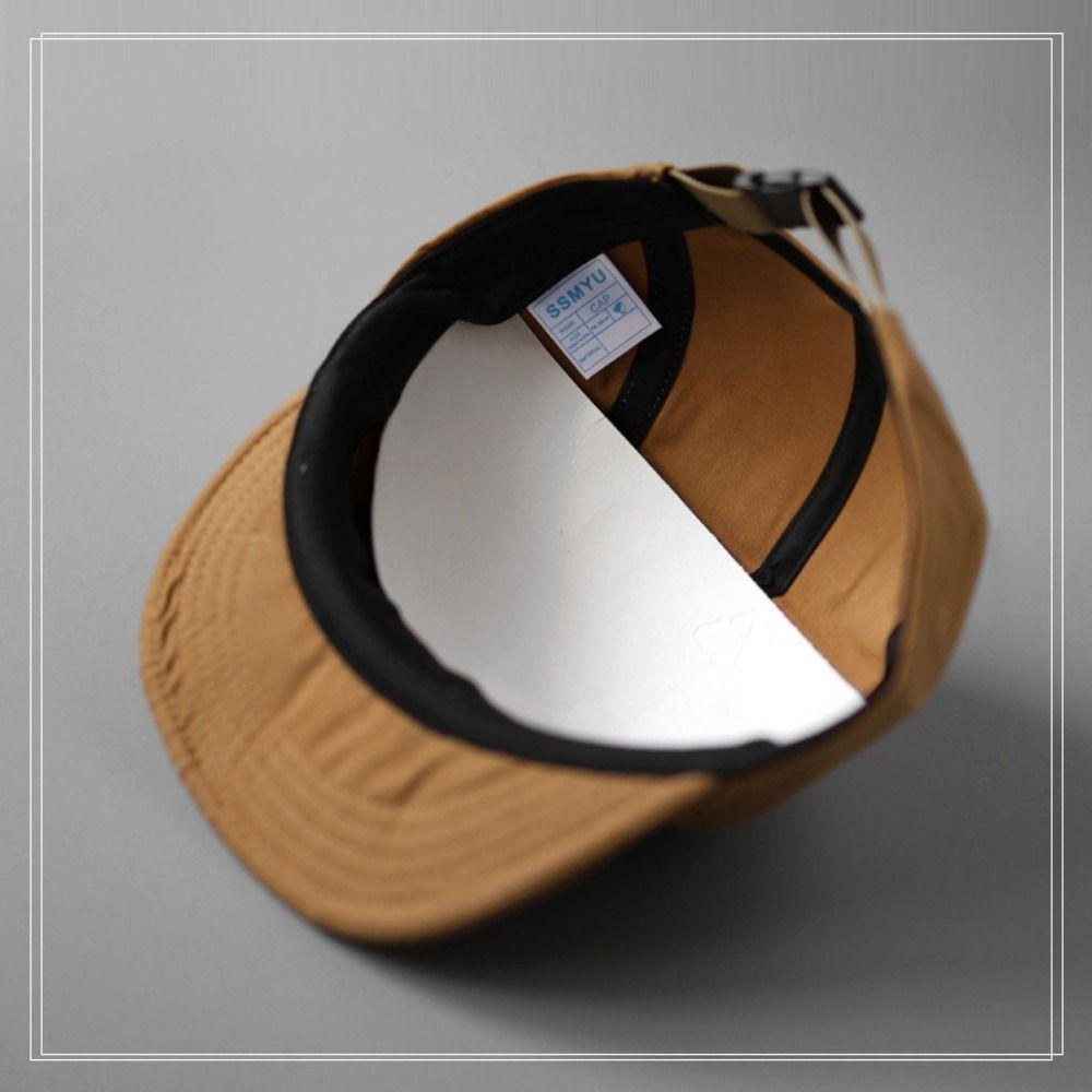 Berretto da Baseball Casual a Tesa Corta Traspirante a 5 Pannelli con Visiera Piatta Cappello da Sole con Ricamo di Lettere Berretto da Trucker in Cotone