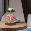 Wood Butterfly Diamond Painting Vase Diamond Painting Tabletop Ornaments Kit Rhinestones Desktop Ornaments for Home Office Decor