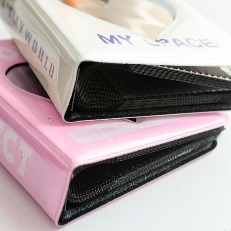 62KD 3 Inch 36 Pockets Photo Album Cartoon Hollow Heart Picture Storage Mini Scrapbooking for Case