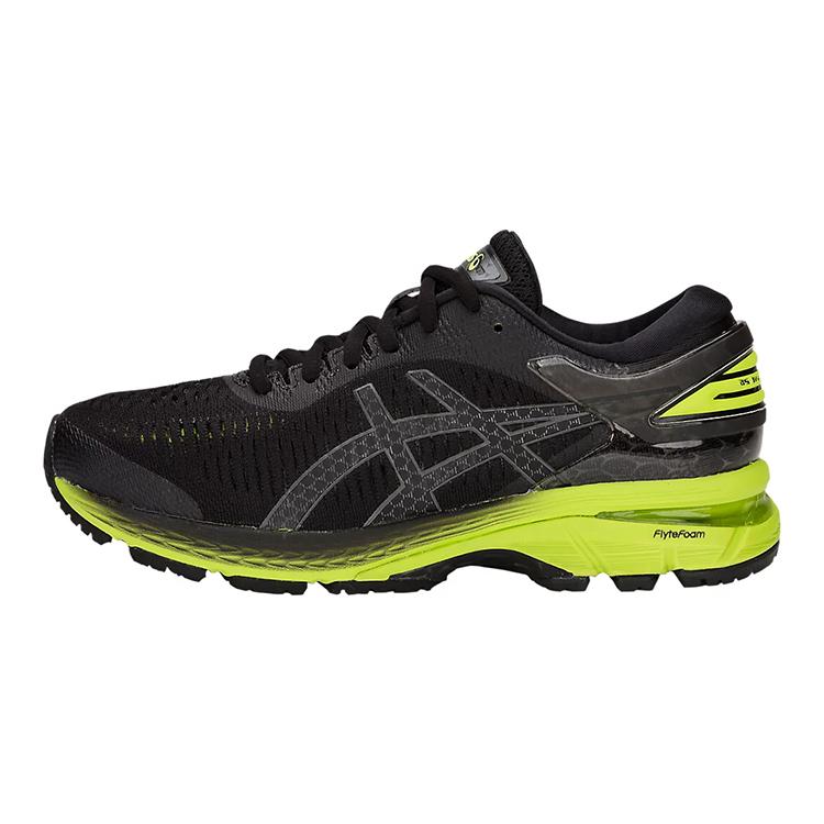 

ASICS Gel Kayano 25 Abrasion Resistant Low top Kids Running Shoes Black Green Teenagers 1014A004-001 36