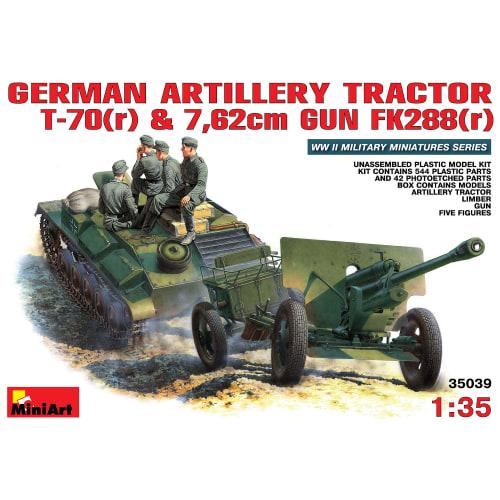

Miniart 1/35 German T-70 r & 76.2mm Field Gun MA35039 Plastic Model