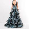New Spring and Summer Off-the-shoulder European and American Women's Clothing Fashion Chiffon Printing Fairy Long Temperament Evening Dress Dress
