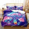 Top Colorful Mushroom Duvet Cover Microfiber Mandala Pattern Bedding Set Soft Pillowcase Bed Bohemian Magic Mushroom Quilt Cover