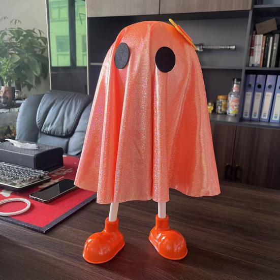 Ghost Wearing Cloak Ornament Halloween Haunted House Parties Themed Statue Multi-Functional Holiday Decor