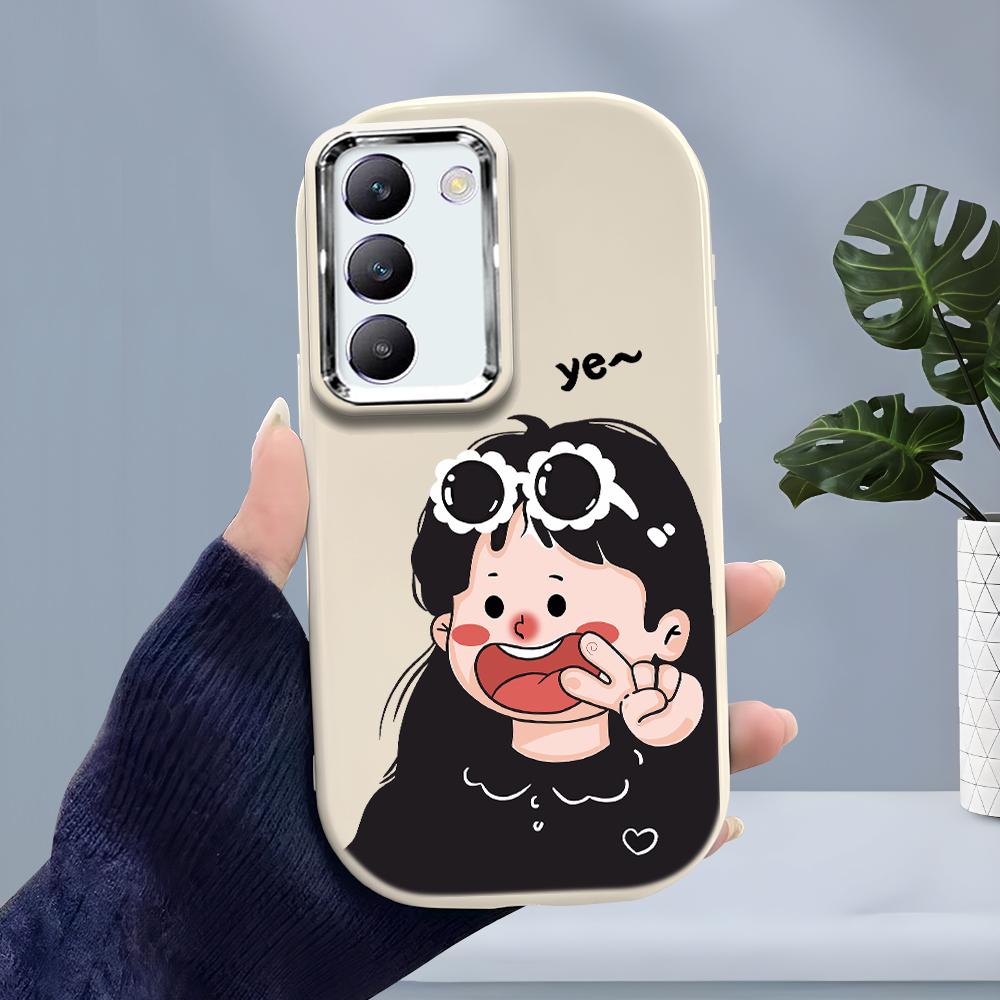 For OPPO A18 A38 A54 A60 A96 Reno12 F 8T 8Z Vivo V30 V40 Y15s Y22 Y27 Y30 Y36 Couple Phone Case Soft Silicone Candy Color Casing