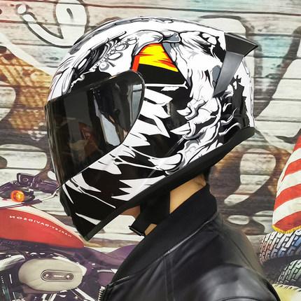 New Motorcycle Helmet Full Face Double Lens Racing Off-road Helmets Capacetes Men Cascos Para Moto DOT Approved Four Season