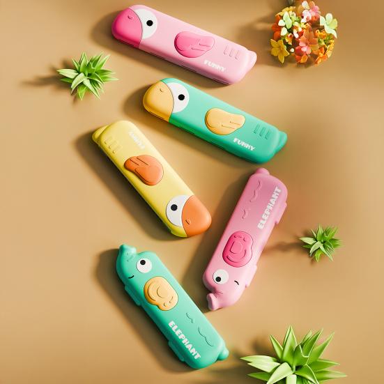 Cartoon Bird Elephant Kids Harmonica 16-Holes Lung Capacity Improvement Mouth Organ Boys Girls Beginner Educational Musical Instruments Toy