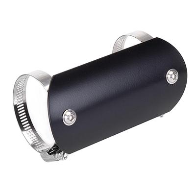 MONOSTORE Muffler Guard Motorcycle Clamp Heat Band Protector Silencer Shield Cover Motorcycle Stainless Steel Universal Black