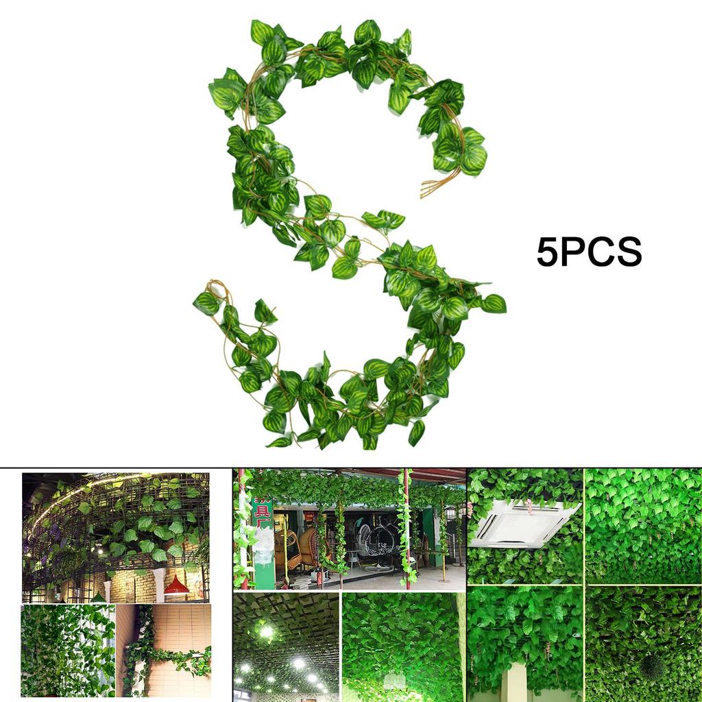 Vines Simulation Rattan Leaves Branches Artificial Hanging for Garden Decor