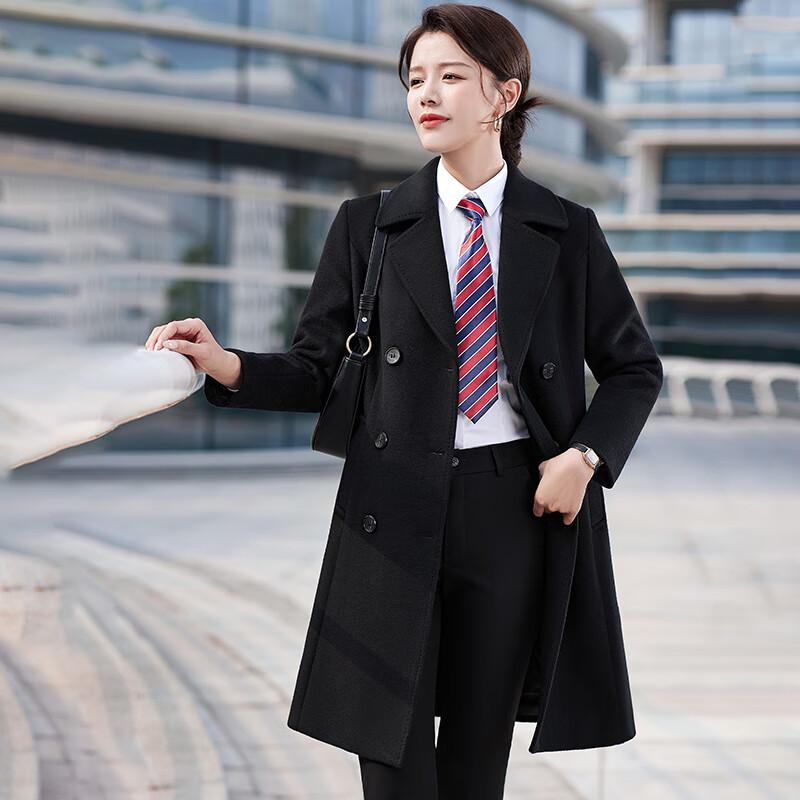 Unisex Double-Breasted Wool Blend Professional Overcoat