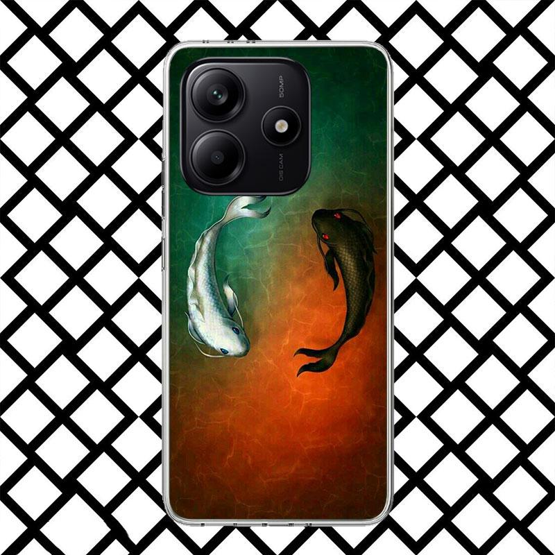 Koi Fish Art Phone Case for Xiaomi Redmi Note 15 14 14S 13 12 12S 11 Pro Plus 11E 11T 11S 10S 5G Soft Cover Fundas Redmi Note 14