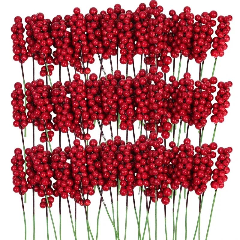 

Мини искусственная ягода рождественская имитация ягод декоративная сделай сам венок подарочная коробка украшение рождественская вечеринка домашний подвесной декор оптовая продажа 1PCS