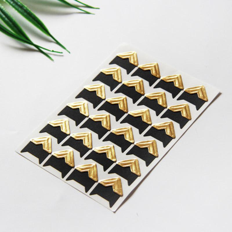 120 pcs/lot DIY Vintage Corner Photo Albums Corner Stickers Kraft Paper Album Frame Decor Scrapbooking Decoration 5 Sheets
