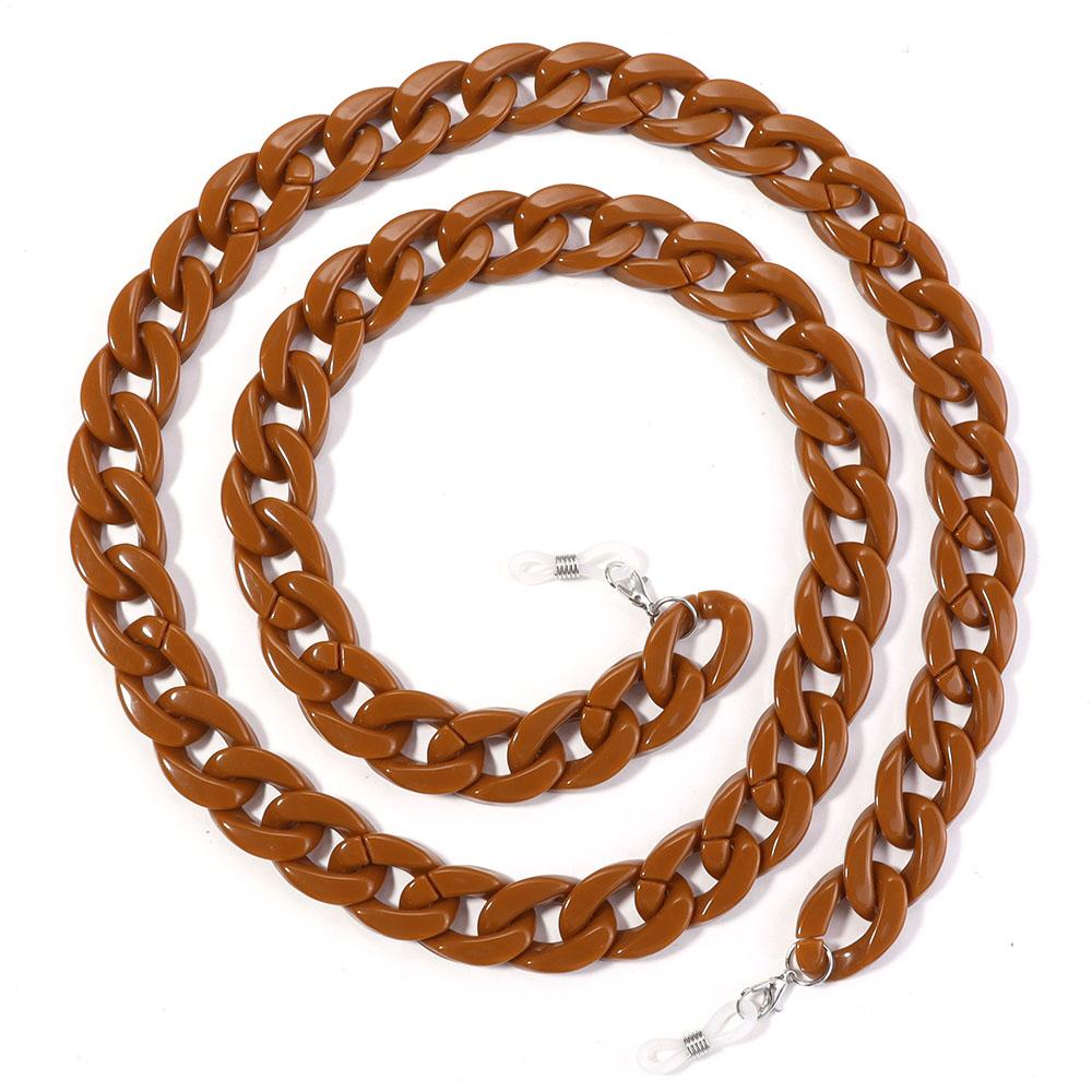

Fashion Colorful Acrylic Glasses Chain Face Mask Lanyard Chains For Women Men Neck Holder Anti-Lost Sunglasses Straps Cord коричневый