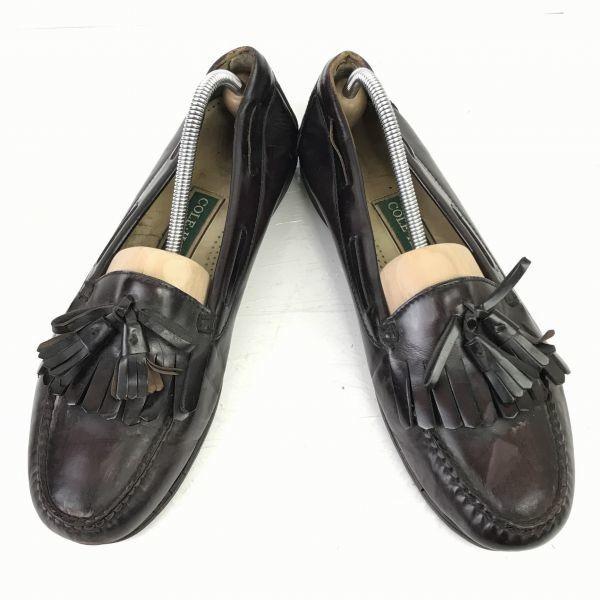USA Cole Haan Leather Tassel Kilt Loafers [28.0/Brown] Dress Shoes Business(USED)