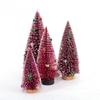Decorazione da tavolo Piccolo albero di pino Neve Gelo Colorato Ago di pino in polvere Mini albero di Natale
