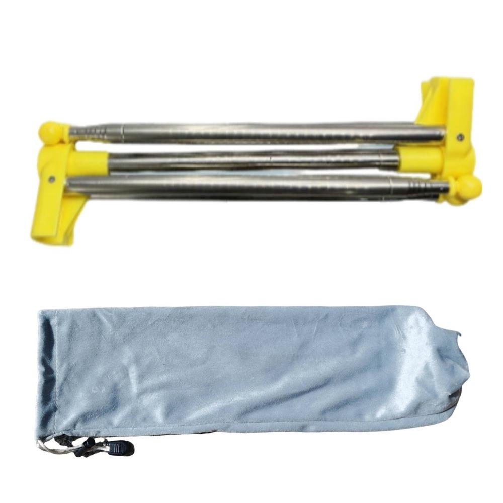 Stainless Steel Travel Garment Rack Adjustable Angle Collapsible Floor Stand Clothes Hanger Hotel