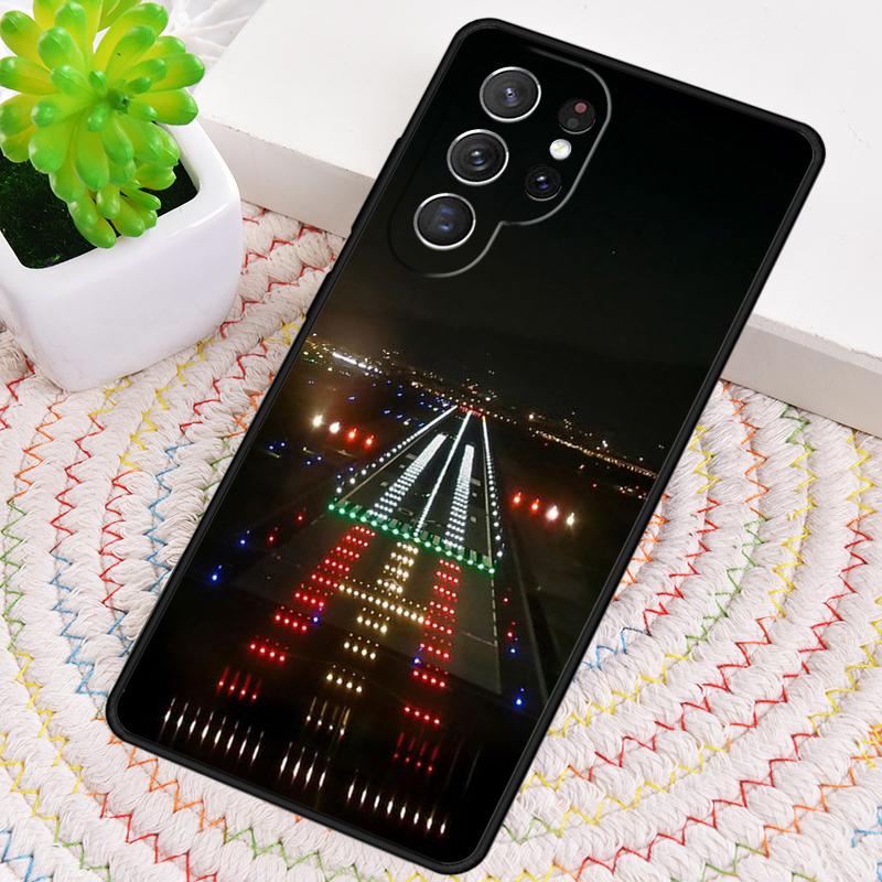 Travel aircraft airport runway TPU Phone Case For Samsung Galaxy note 10 pro S26 S25 S24 S23 S22 Ultra Plus S21 FE S20 Cover