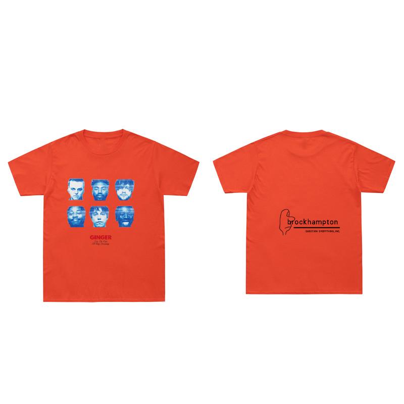 GINGER T Shirt Men All-American Boyband Brockhampton T-Shirts Cotton Tee Shirt Take The Odd I'Ll Keep Dreaming Letter Print Tees