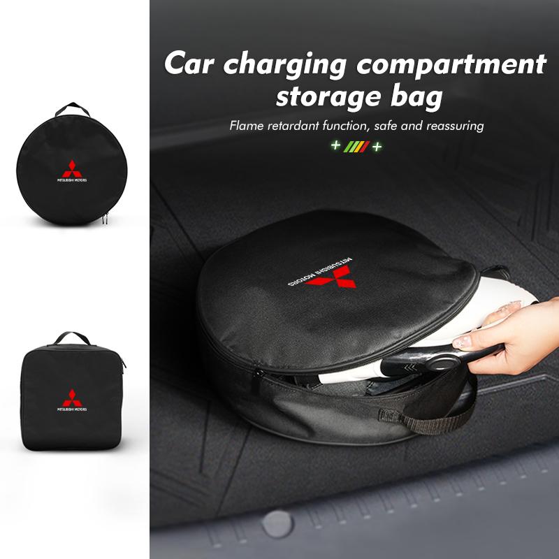 Car Oxford Cloth Charging Compartment Waterproof Storage Bag For Mitsubishi Lancer ASX Pajero Mirage Attrage Xpander Outlander