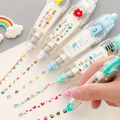 Kawaii Correction Belt Kawaii Accessories Girls Hand Account Decorative Stickers Marker Pen School Stationery Office Supplies