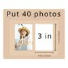 Fabric Small Fragrant Wind Mini One Palace Grid Card Booklet, Polaroid Love Bean Chasing Stars 3-inch Portable Photo Storage Brochure