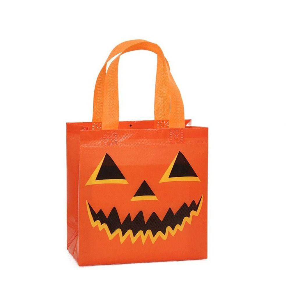 Pumpkin Non-Woven Treat Bags Loot Bag Kids Gifts Bag Packaging Halloweens Candy Bag  Children