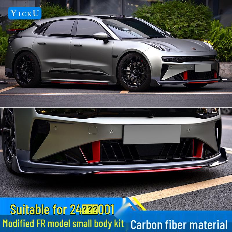 Zeekr 001 '24-25 Carbon Fiber Body Kit: Front Lip, Rear Diffuser, Side Skirts, High Tail Wing