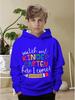 Boys casual hoodie, 3D printed New Harajuku English letter print sports style personality street print, everyday casual hoodie