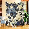 1pc 2D Flat Printing Spring And Summer New Arrival Blue White Floral Theme Digital Print Blanket, All-Season Use, Casual Throw, 100% Polyester Fiber S