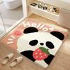 Tecknad Pandaserie Fyrkantig Badrumsmatta Superfiber Velour Badrumsmatta Halkfri Vattenabsorberande Fotmattor Matta