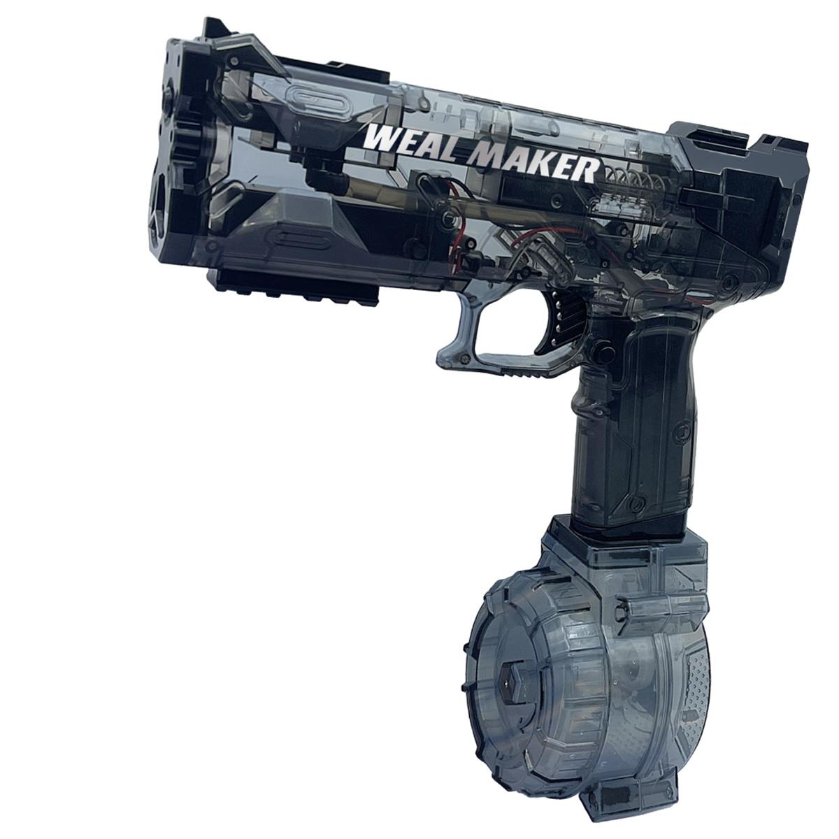 

Электрический водяной пистолет, автоматический игрушечный пистолет со свободным затвором, водяной пистолет большой емкости, уличный летний пляжный Cs Pubg, реквизит, подарки для мальчиков чёрный