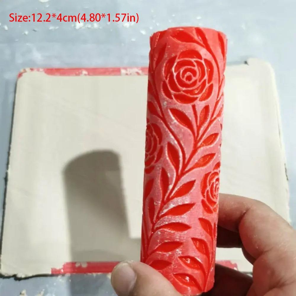 DIY Clay Tile Roller Pottery Tools Creative 3D Printed Clay Texture Rollers Handmade Handicrafts