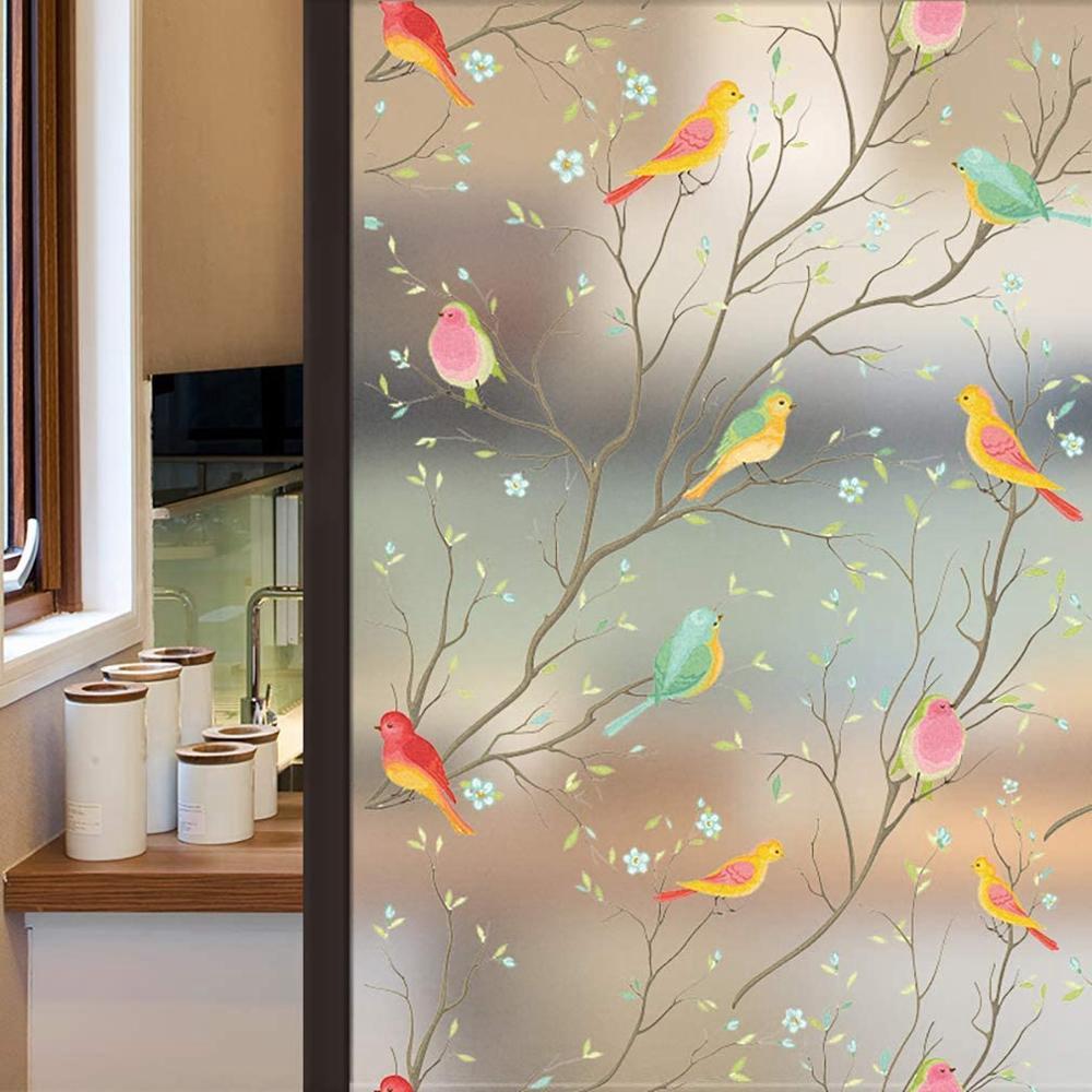 Non-Adhesive Window Cling Static Window Stickers Decorative Glass Film Window Film Static Sticker