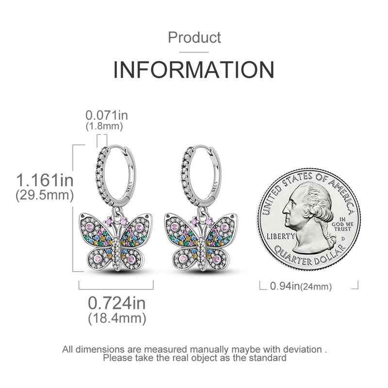 Argent 925 Étoile Soleil Papillon Carotte Lapin Fleurs Colorées Luxe Original Mode Boucles d'Oreilles Fille Bijoux de Fête Cadeau Puce d'Oreille
