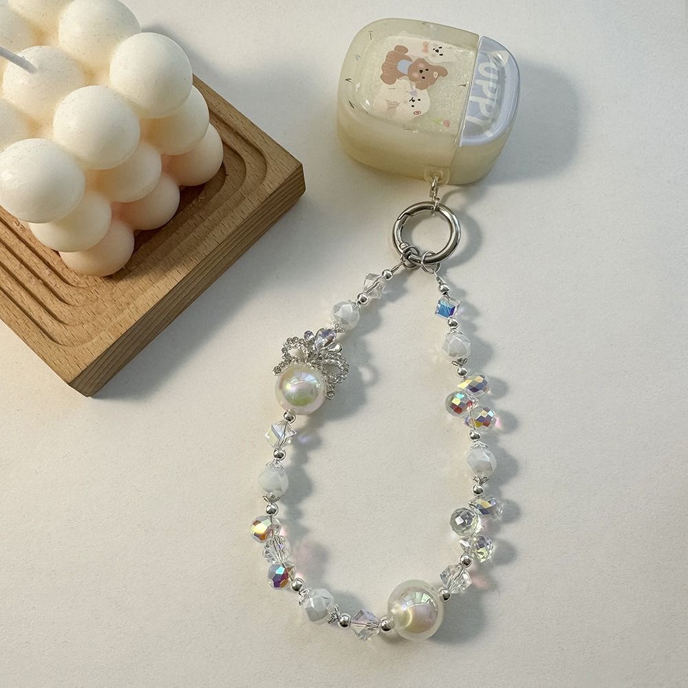 Crown Short Colored Crystal Phone Strap Crystal Wrist Bracelet Phone Chain Girls New Year Gift