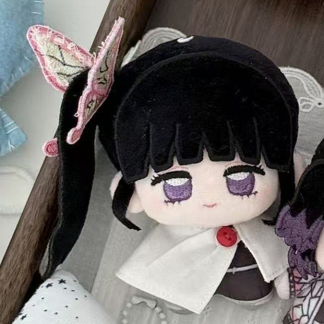 10cm Anime Giyu Tomioka Mitsuri Kanroji Douma Stuffed Doll Plush Toy Bag Pendant Gift