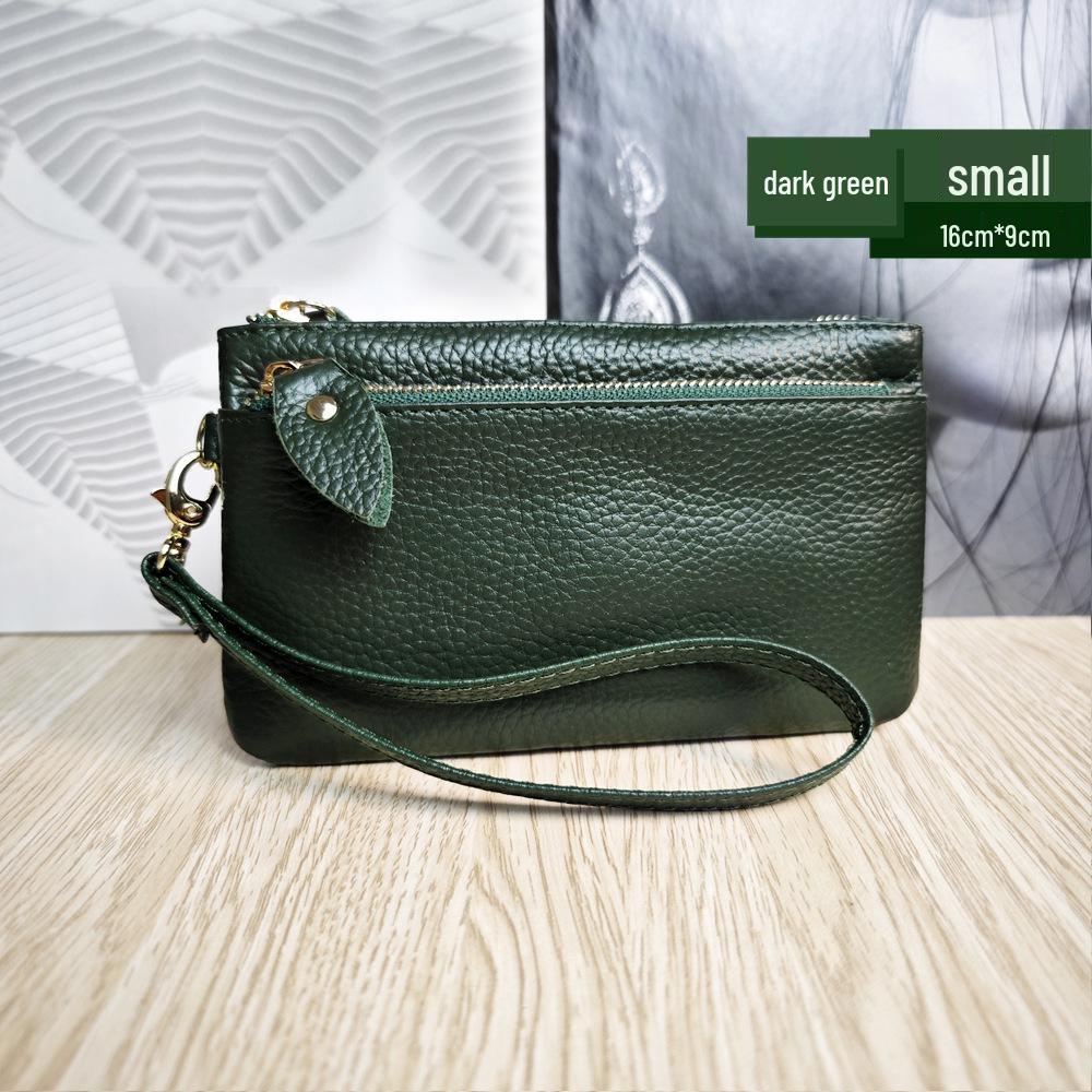 Korean Style Genuine Leather Multi-Functional Women's Wristlet Clutch Wallet