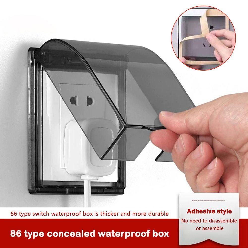 Capac protector din plastic pentru priză, montat pe perete, pentru întrerupător, capac de protecție, pentru priză electrică, de perete