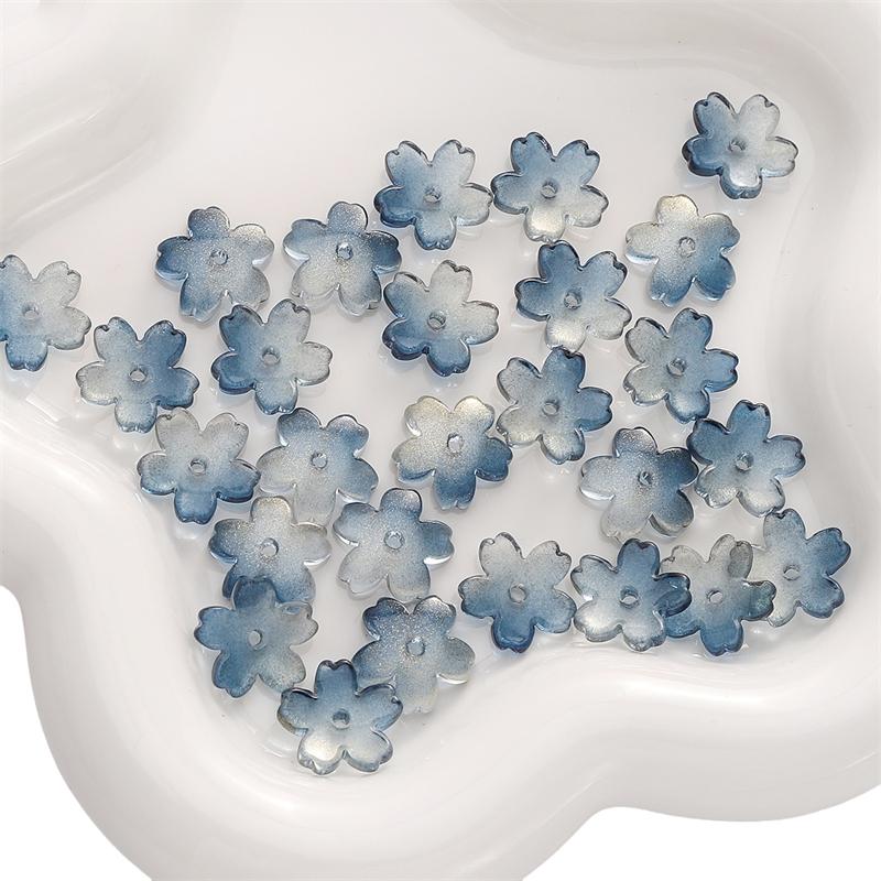 

10шт хрустальные бусины цветок свободные бусины-разделители для изготовления ювелирных изделий DIY браслет ожерелье 15mm глубокий/синий