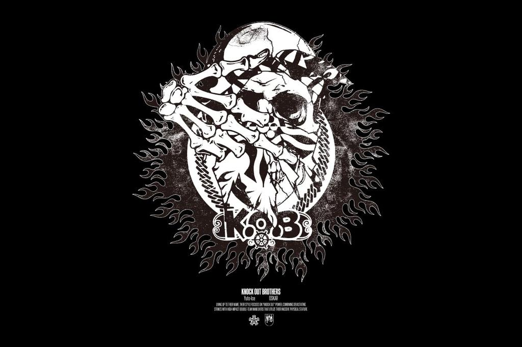 New Japan Knock Out Brothers SYMBOL MARK M 7118104848 Pro-Wrestling K.O.B T-shirt