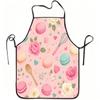 1pc Rose Macaron Floral Heart Print Apron, Durable And Easy To Clean, Adjustable Waistband, Polyester Material, for Kitchen Cooking, Gardening, Orchar