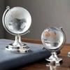 Crystal Globe High Transparency 3D Rotating Crystal Globe Office Living Room Decor,  Style Creative Desktop Ornament.