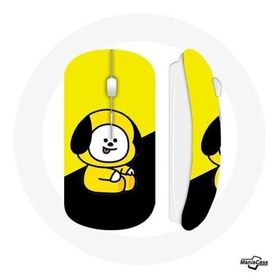 Wireless Mouse - MANIACASE - BTS Bangtan BT21 Chimmy - Yellow - Black - Compatible Mac and PC