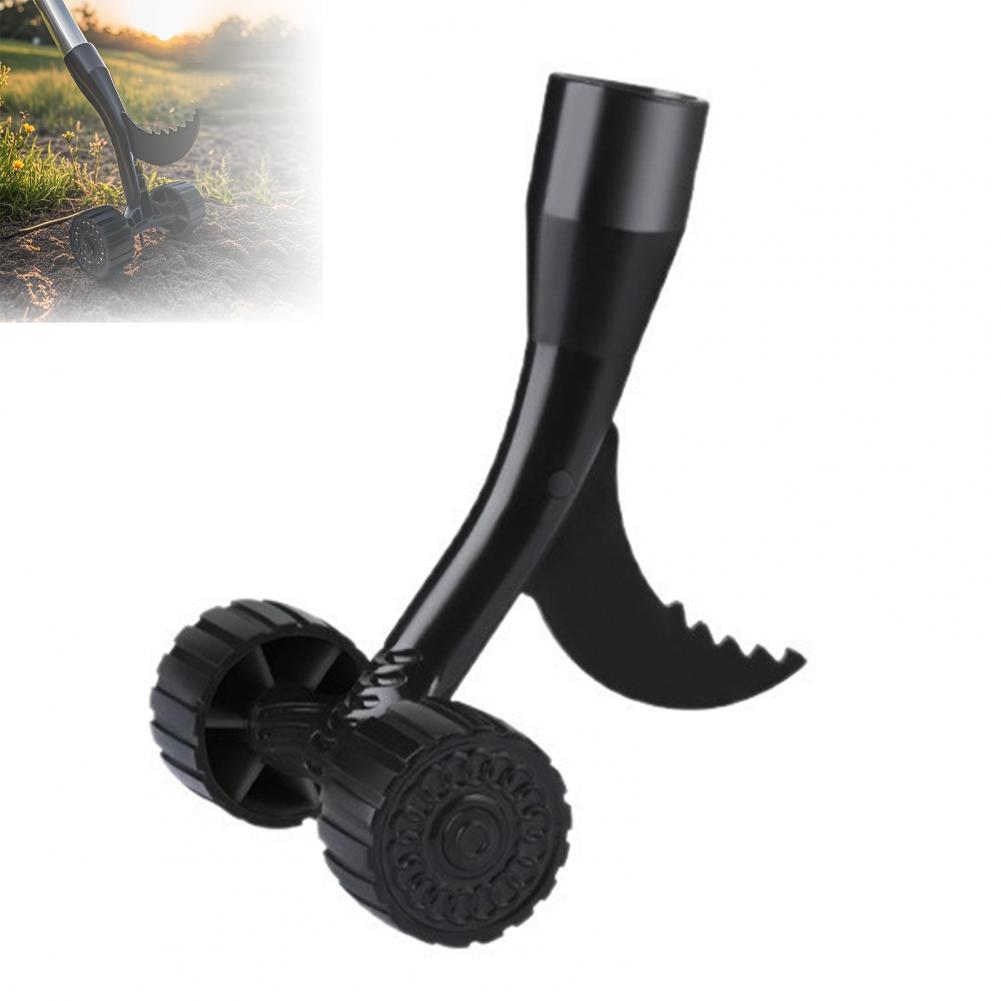 Stand-up Weed Puller with Wheels Hand Weeder Crevice Weeding Tool Wheeled Weed Remover for Sidewalk Driveways Weeds
