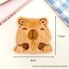 Cute Shy Capybara Plush Keychain: Cartoon Hamburger Design for DIY Clothing, Shoes, and Hat Accessories