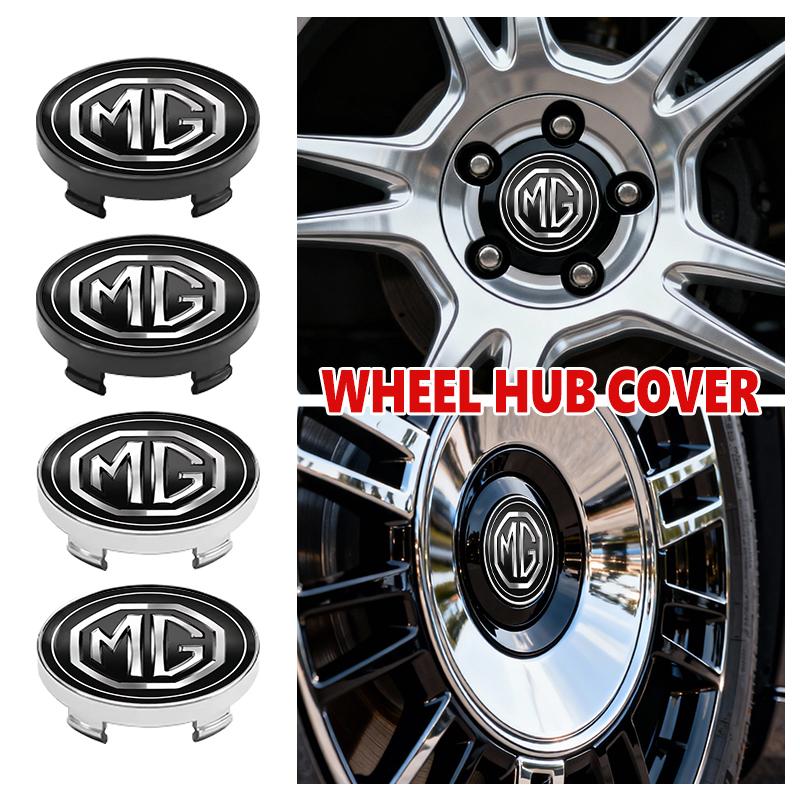For MG 4pcs 56/60mm Car Wheel Center Hub Cap Rim Cover Stickers Cyberster 3 5 6 7 ZS ES5 ONE HS 4 EV